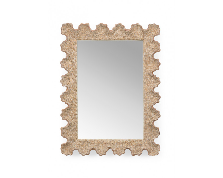 Chelsea House - Scalloped Shell Mirror in Natural Nassa/Clear