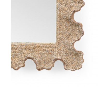 Chelsea House - Scalloped Shell Mirror in Natural Nassa/Clear