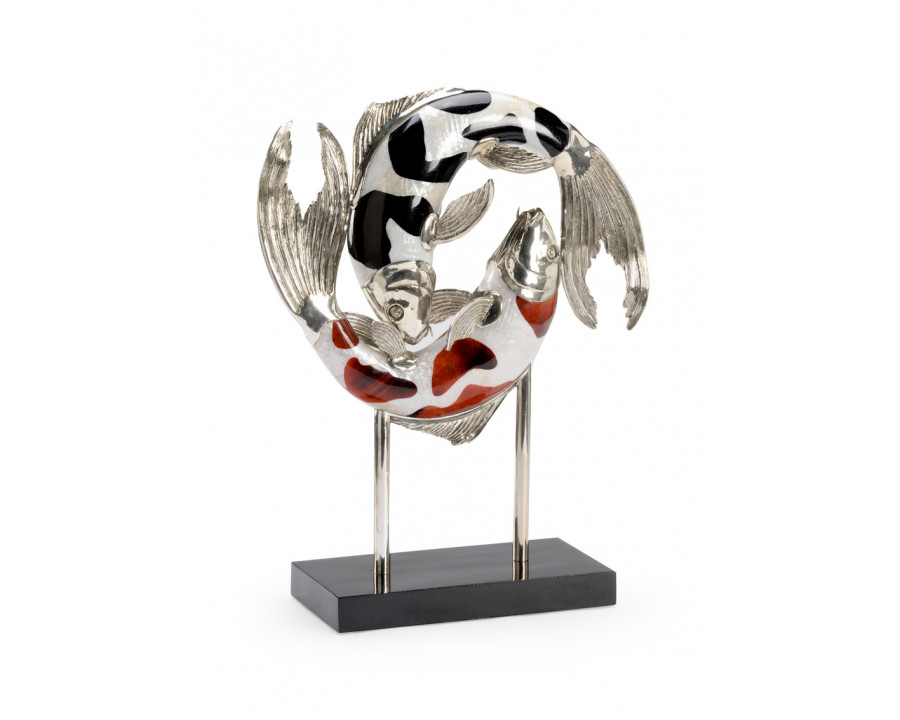 Chelsea House - Koi Fish On Stand in Silver Plated