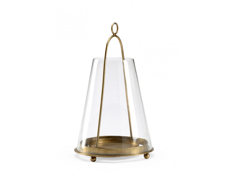 Chelsea House Rabat Candleholder - Antique Brass/Clear