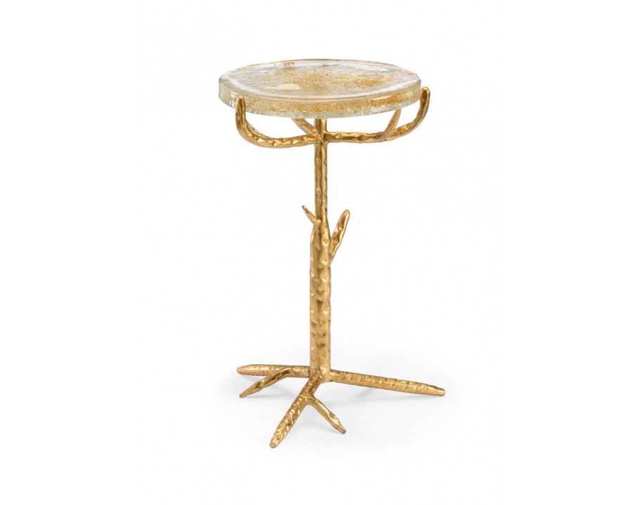 Chelsea House - Twig Side Table in Seeded/Gold