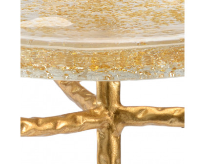 Chelsea House - Twig Side Table in Seeded/Gold