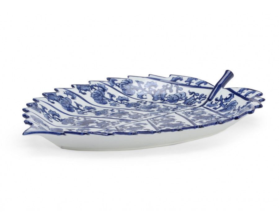 Chelsea House - Leaf Tray in Blue/White