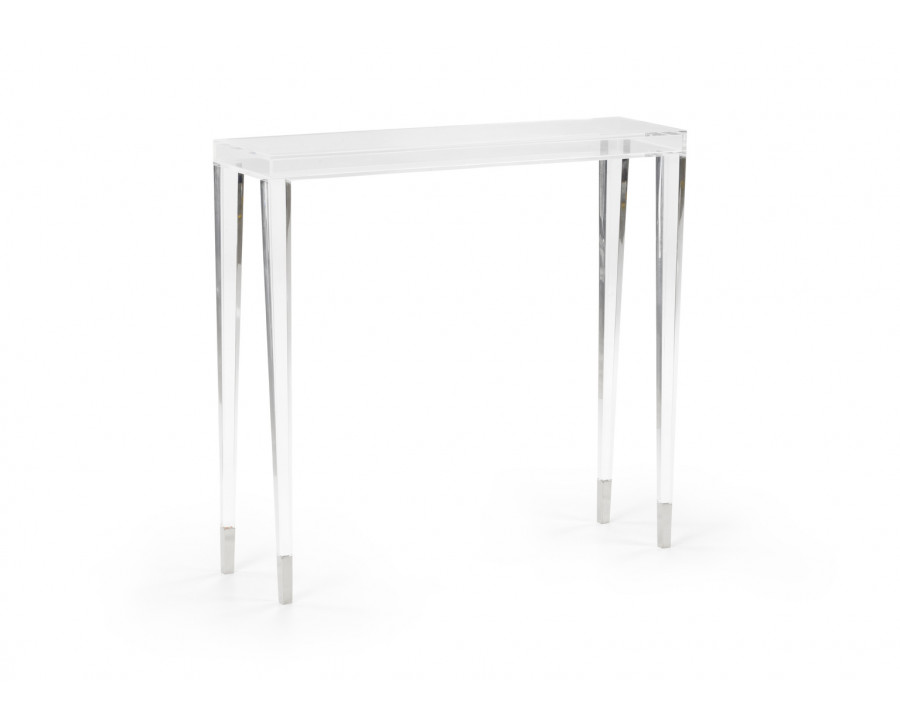 Chelsea House - Berkshire Hall Table in Clear/Polished Nickel