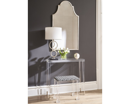 Chelsea House - Berkshire Hall Table in Clear/Polished Nickel