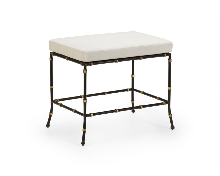 Chelsea House - Saigon Bench in Espresso/Gold/Cream