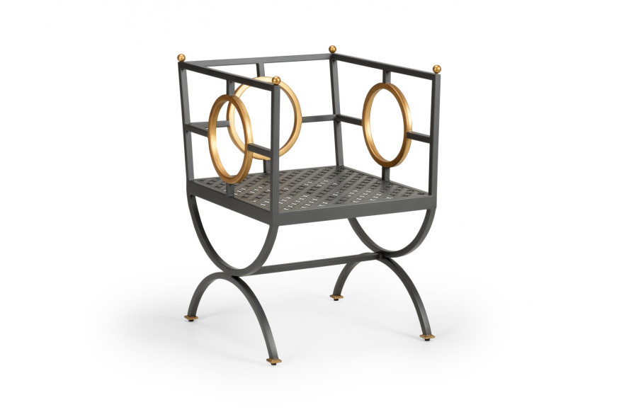 Chelsea House™ Circle Chair - Steel/Antique Gold