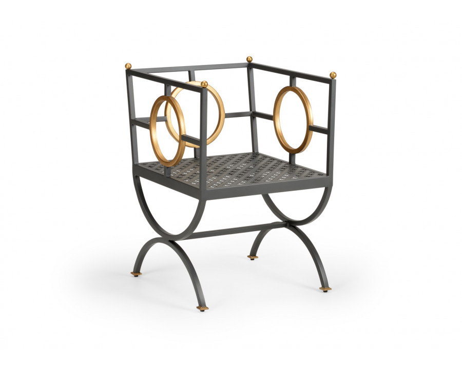 Chelsea House - Circle Chair in Steel/Antique Gold