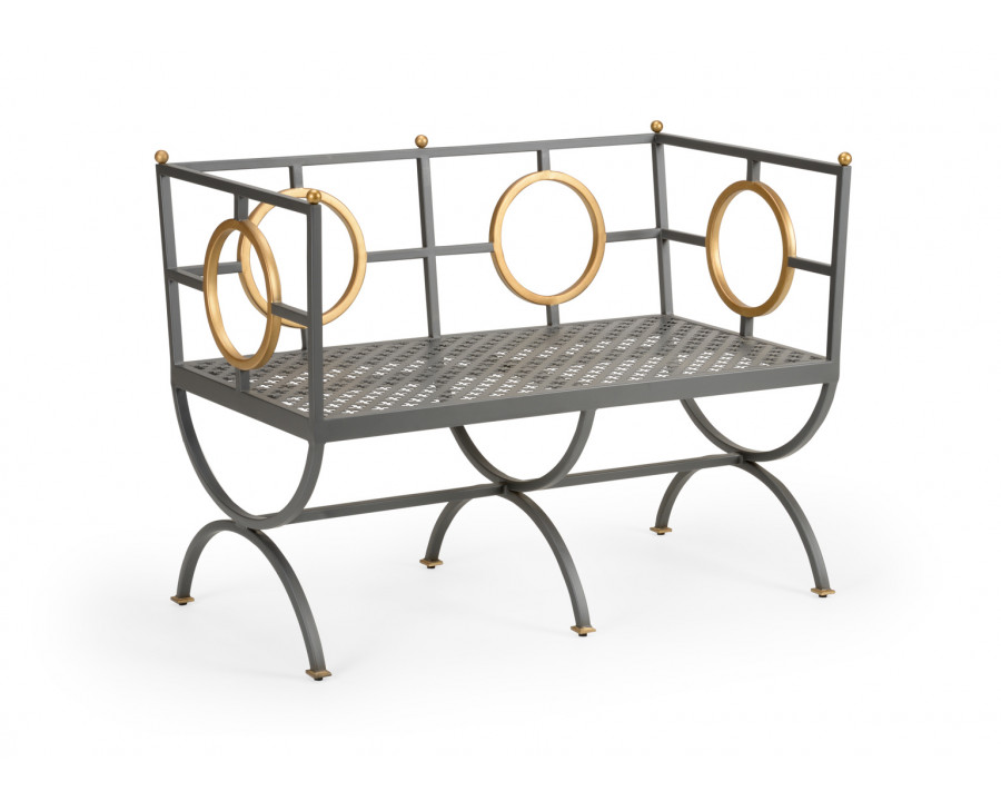 Chelsea House - Circle Bench in Steel/Antique Gold