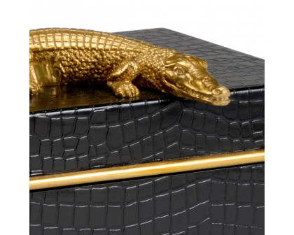 Chelsea House - Alligator Box in Black, Wood