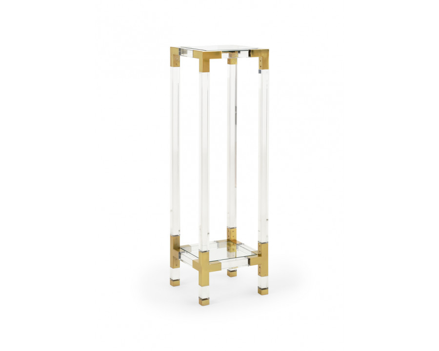 Chelsea House Chelsea Pedestal - Clear/Gold, Large