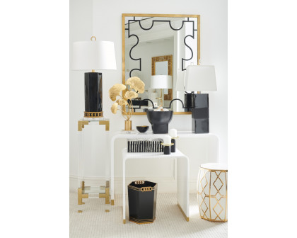 Chelsea House Chelsea Pedestal - Clear/Gold, Small