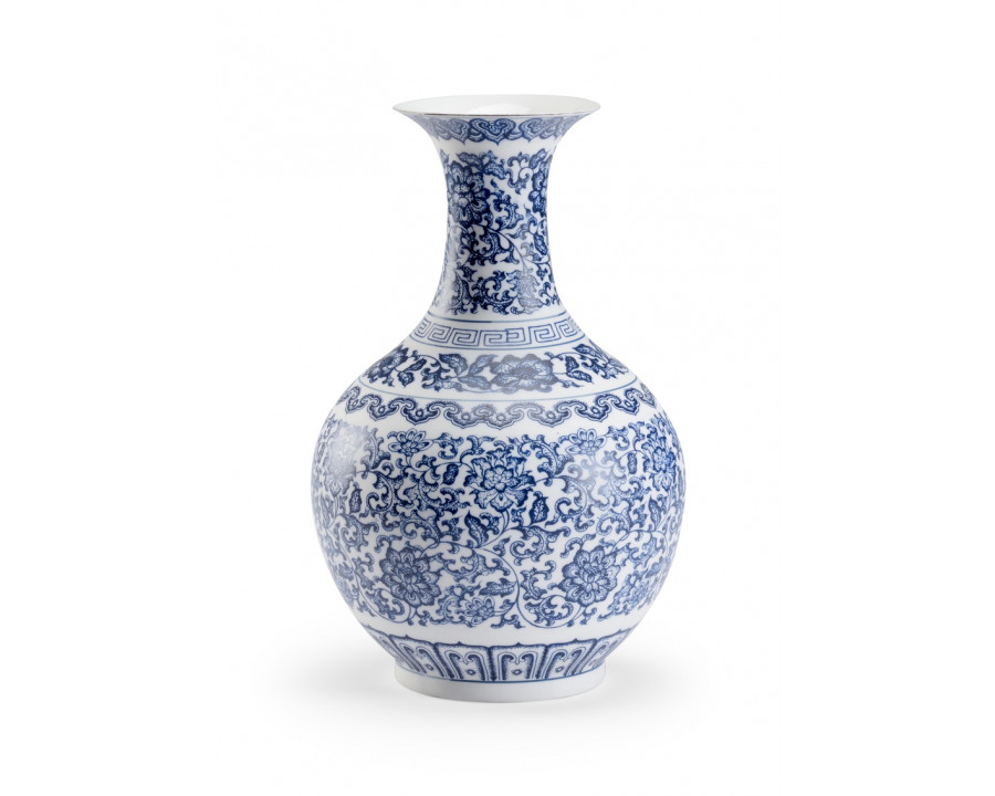 Chelsea House - Jomon Urn in White/Blue/Matte