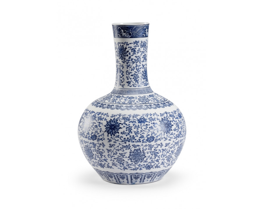 Chelsea House - Edo Vase in White/Blue