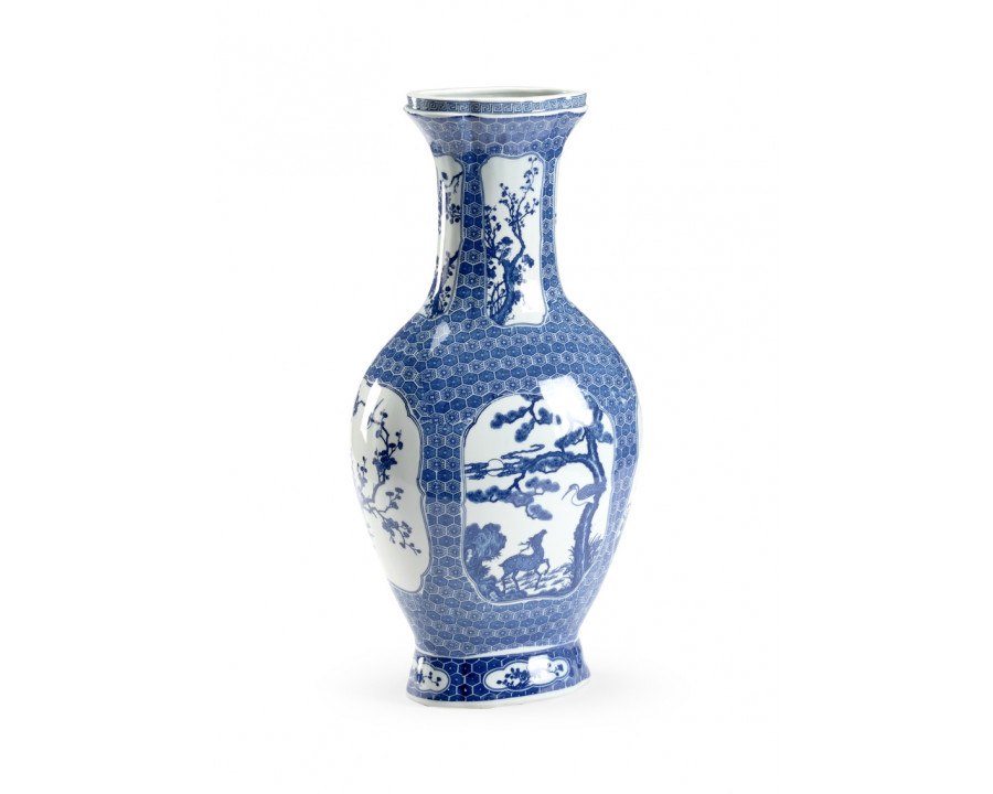 Chelsea House - Stag Vase in Blue/White