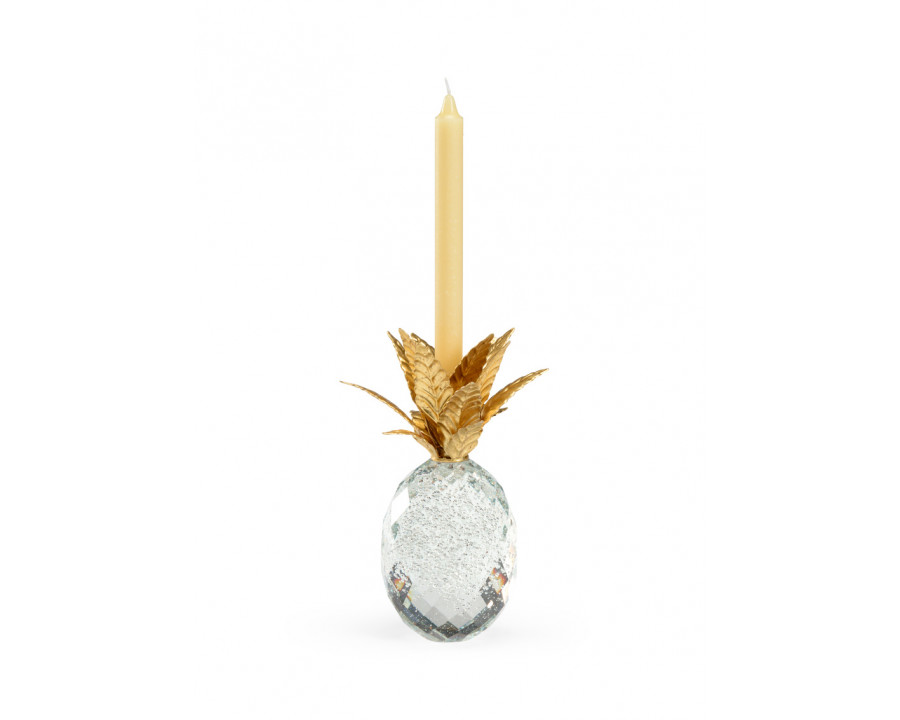 Chelsea House - Crystal Pineapple in Gold Leaf/Clear/Bubbles