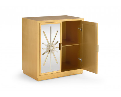 Chelsea House - Starburst Cabinet in Antique Gold/Clear/Natural