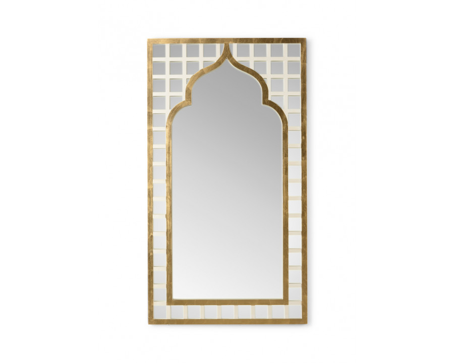 Chelsea House - Treillage Mirror in Antique Gold/Cream/Beveled