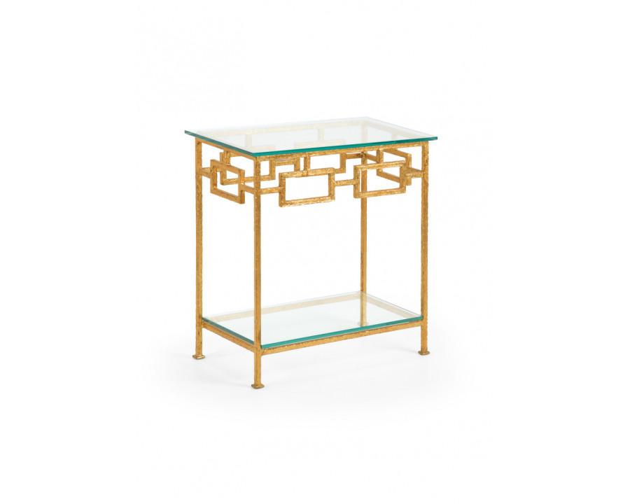 Chelsea House - Hampshire Hammered Table in Metallic Gold/Clear