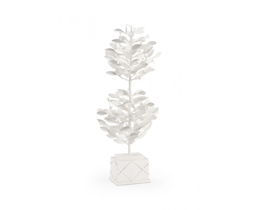 Chelsea House Parisian Topiary Tree - Matte White