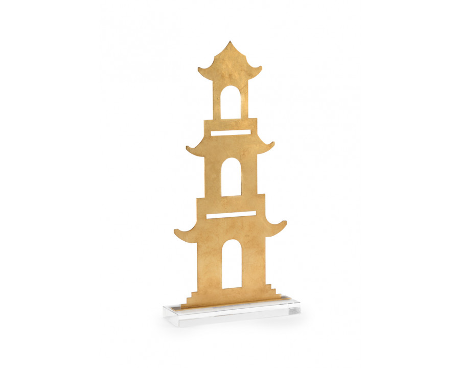 Chelsea House - Pagoda 3 in Antique Gold/Clear