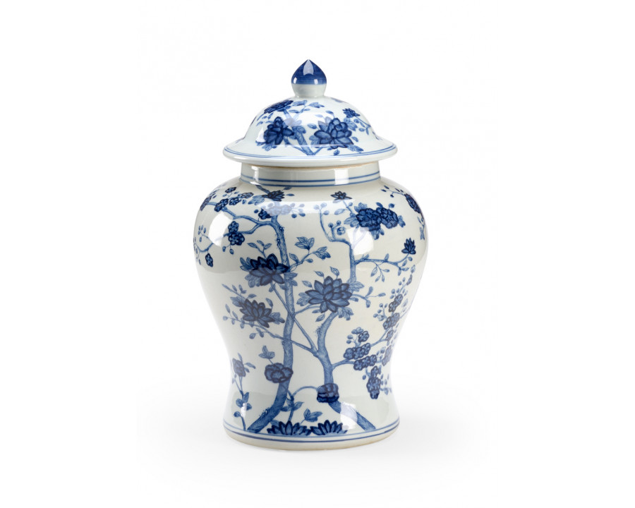 Chelsea House Cherry Blossom Ginger Jar - Blue/White