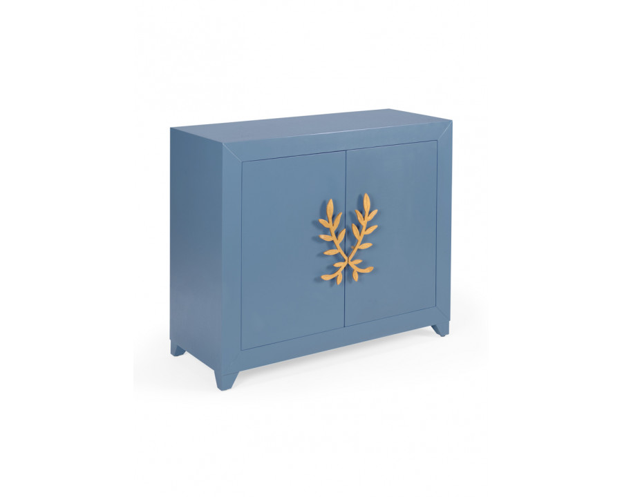 Chelsea House - Longleaf Door Cabinet in Cornflower Blue/Gold Leaf