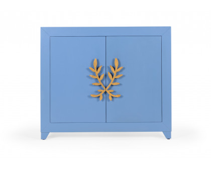 Chelsea House - Longleaf Door Cabinet in Cornflower Blue/Gold Leaf