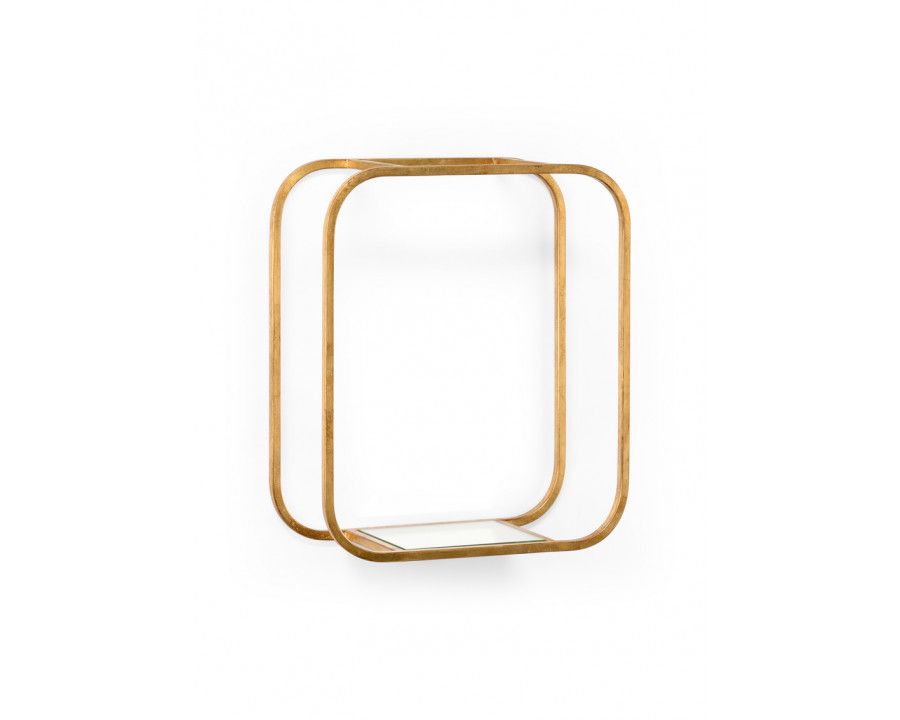 Chelsea House - Oval Bric Brac Wall Bracket in Antique Gold/Clear