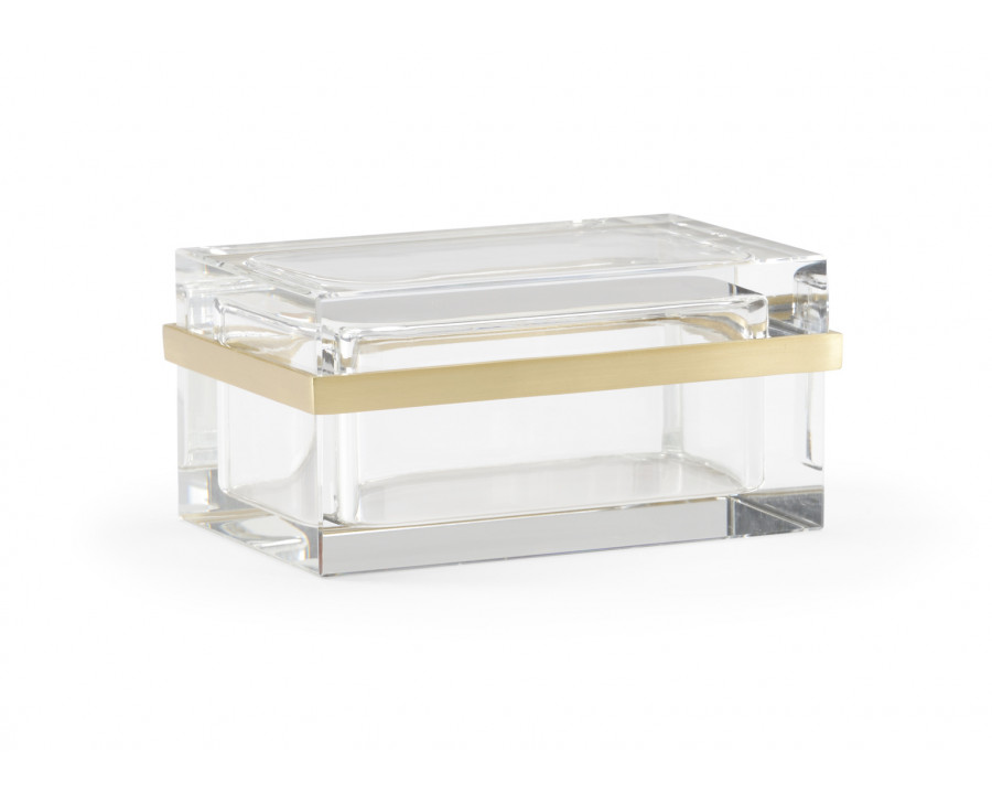 Chelsea House - Rectangular Crystal Jewel Box in Clear/Antique