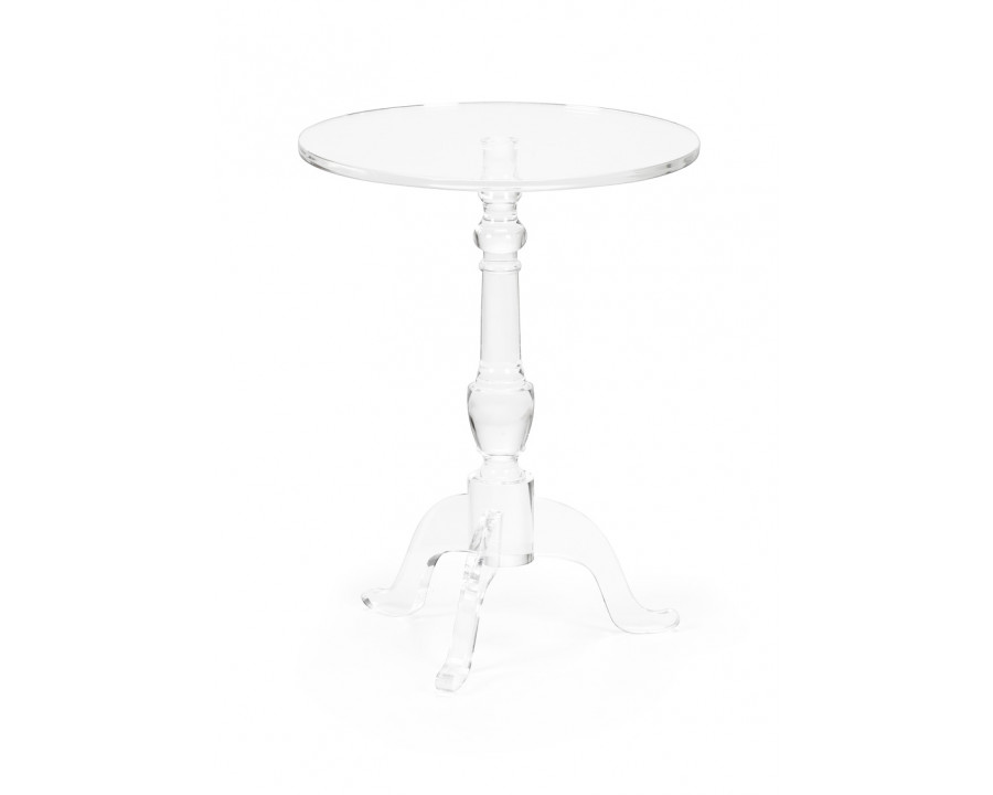 Chelsea House - Acrylic Pedestal Side Table in Clear