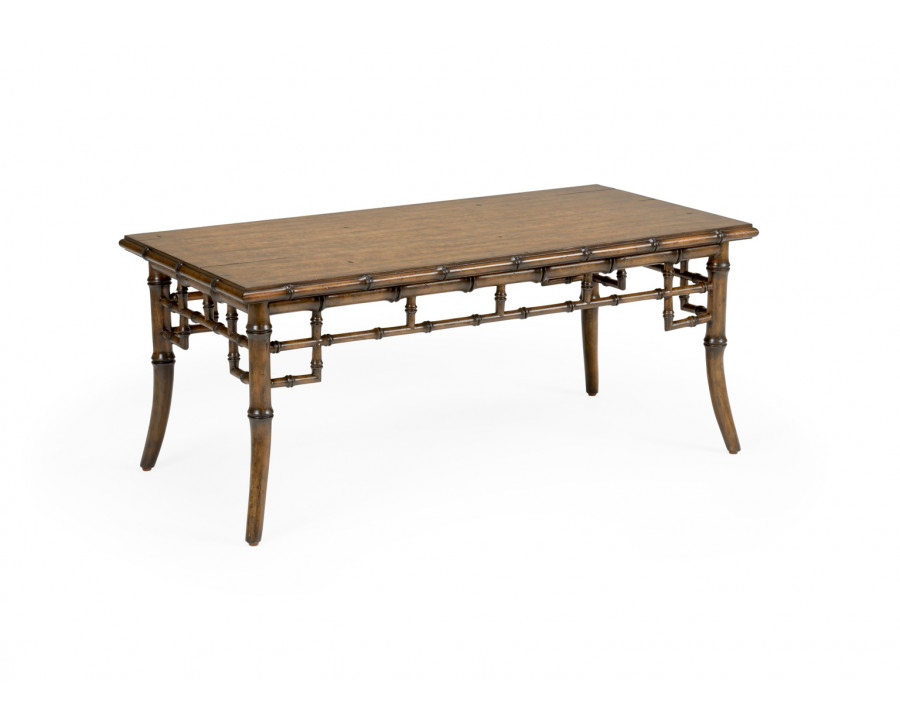 Chelsea House - Sheraton Bamboo Coffee Table in Antique Brown