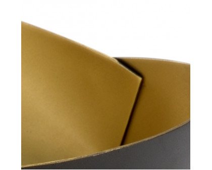 Chelsea House - Oval Double Edge Bowl in Matte Black/Gold