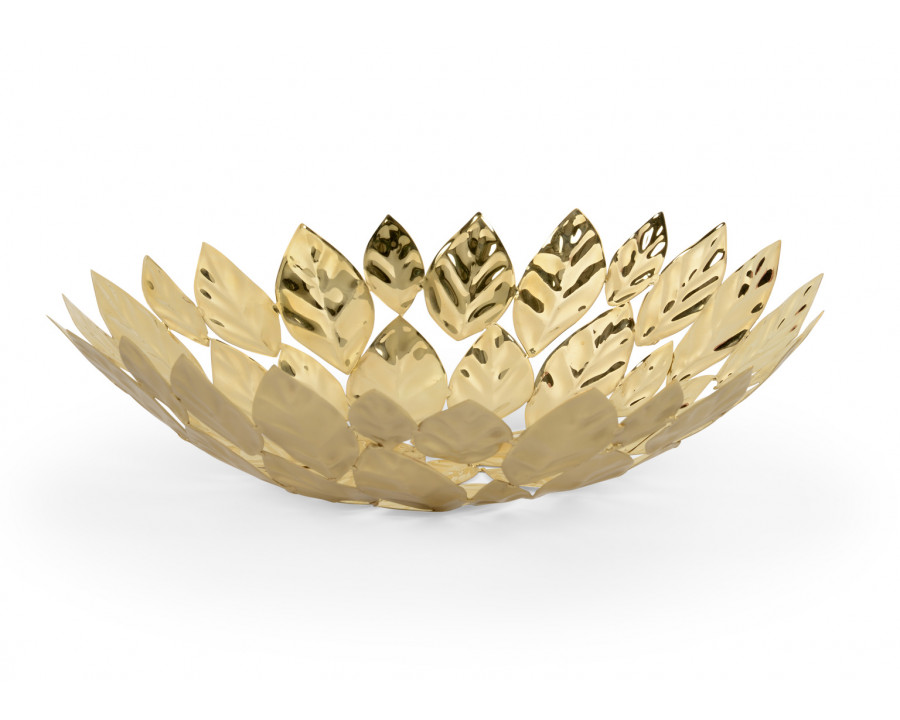 Chelsea House - Botanical Leaf Bowl in Polished Brass