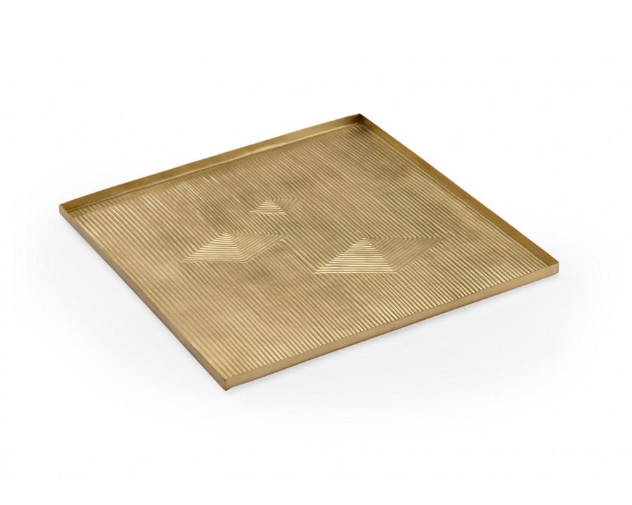 Chelsea House - Square Diamond Cut Tray in Gold