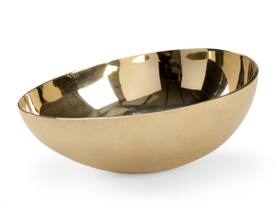 Chelsea House - Large Egg Bowl in Matte/Polished Brass