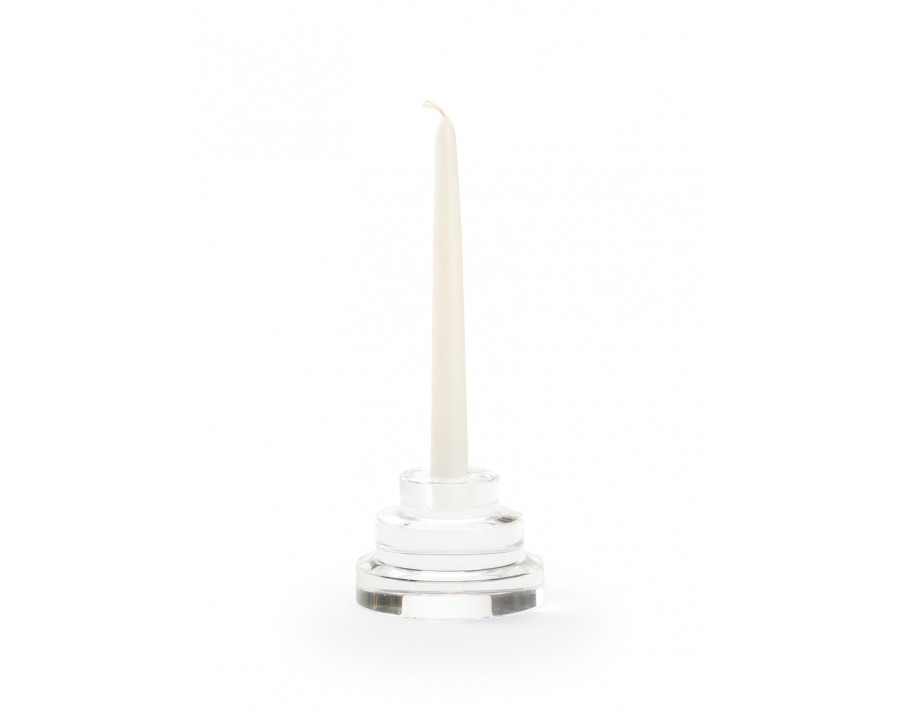 Chelsea House Terraced Crystal Candlestick - Clear