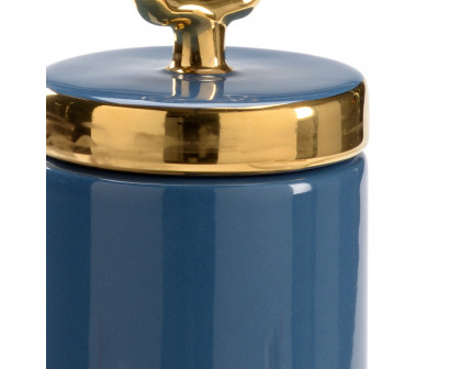 Chelsea House - French Lidded Jar in Blue