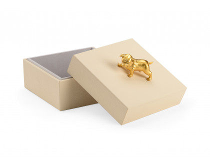 Chelsea House - Dog Handle Box in Cream