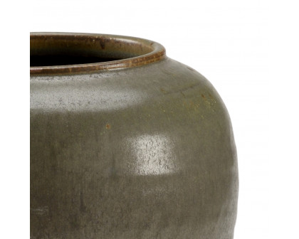 Chelsea House - Japanese Green Vase in Antique Moss