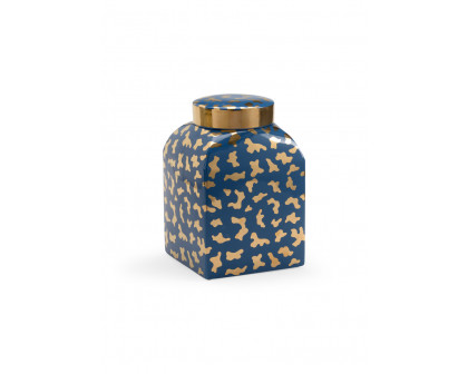 Chelsea House Jungle Ginger Jar - Blue