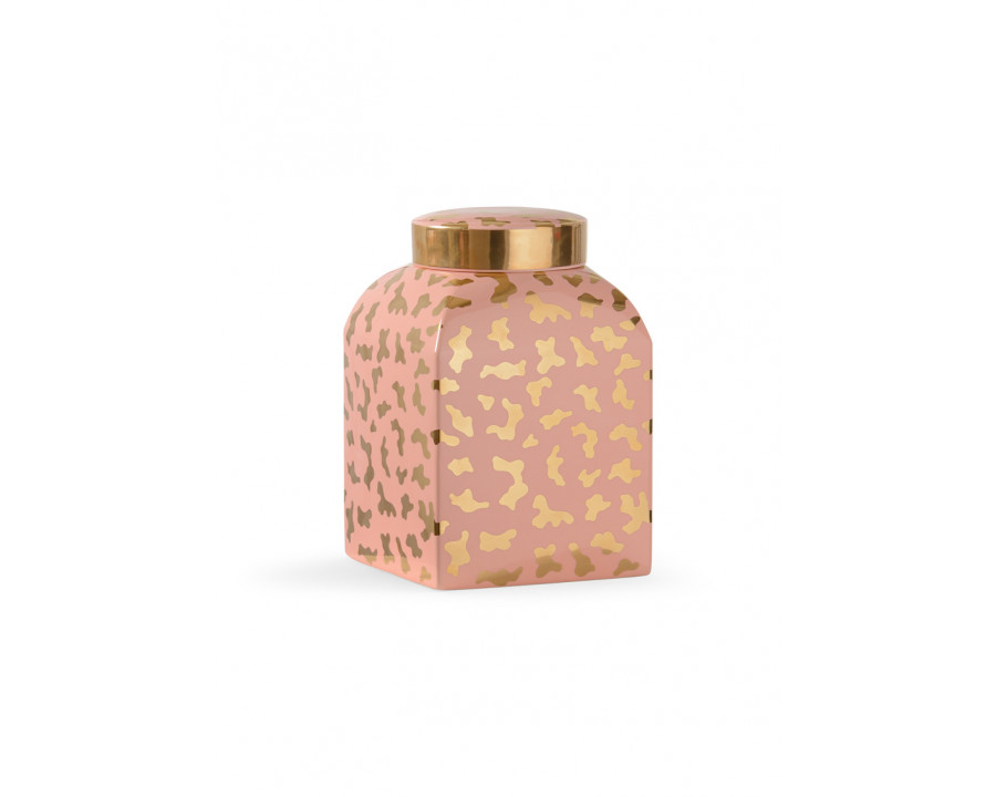 Chelsea House Jungle Ginger Jar - Coral