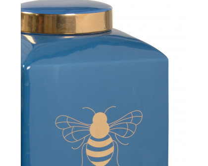 Chelsea House Bee Gracious Ginger Jar - Blue