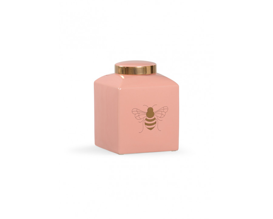 Chelsea House Bee Gracious Ginger Jar - Coral