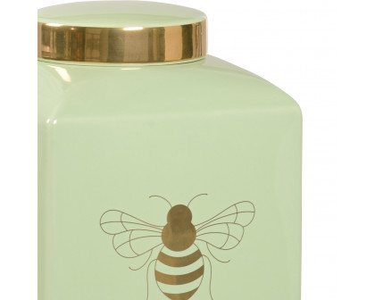 Chelsea House Bee Gracious Ginger Jar - Pistachio