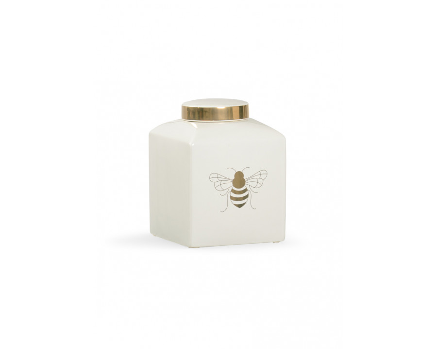 Chelsea House Bee Gracious Ginger Jar - White