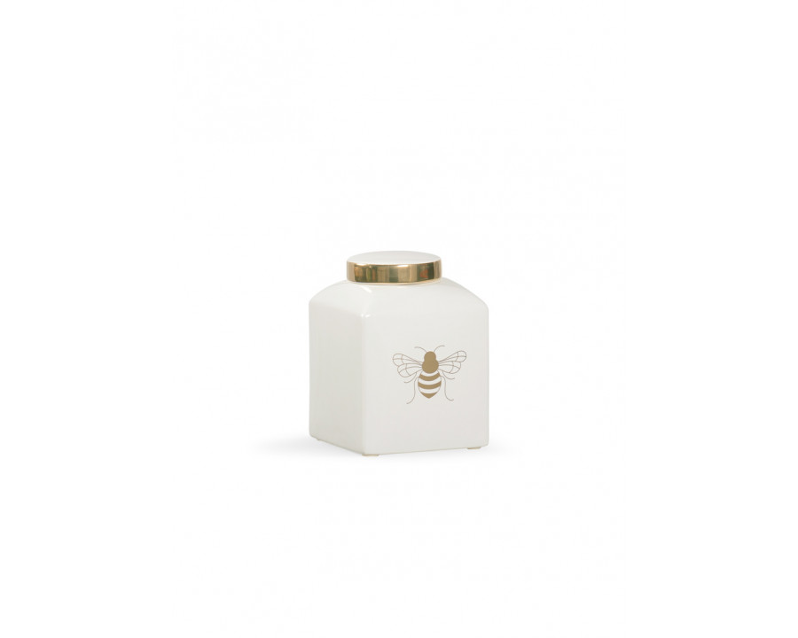 Chelsea House Bee Kind Ginger Jar - White