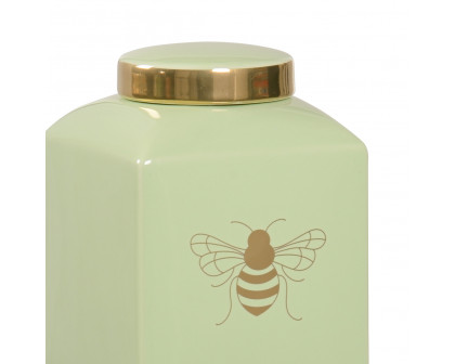 Chelsea House Bee Kind Ginger Jar - Pistachio