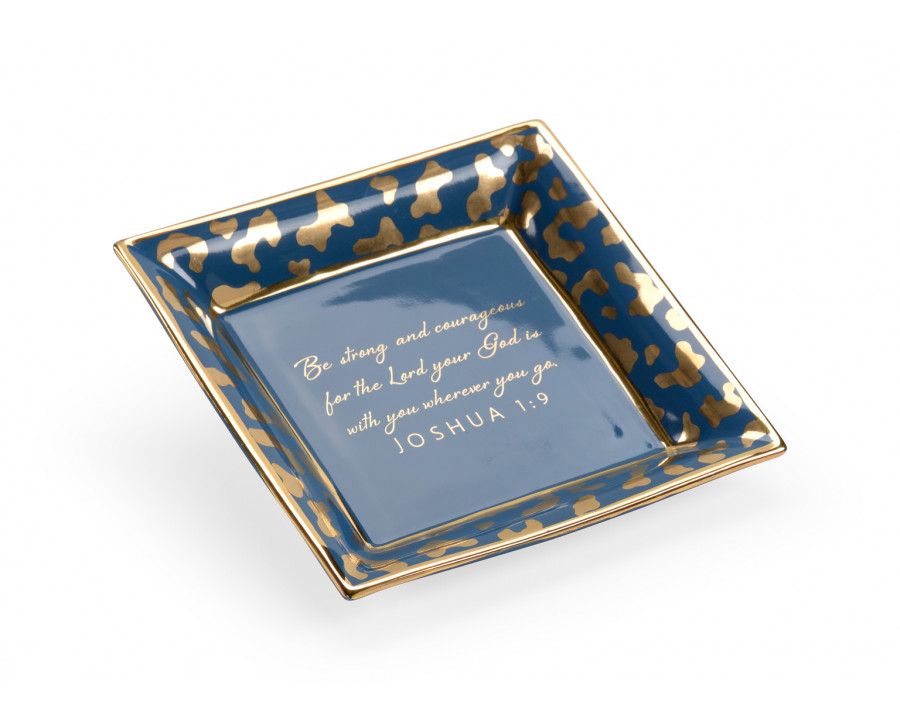 Chelsea House Square Jungle Verse Plate - Blue