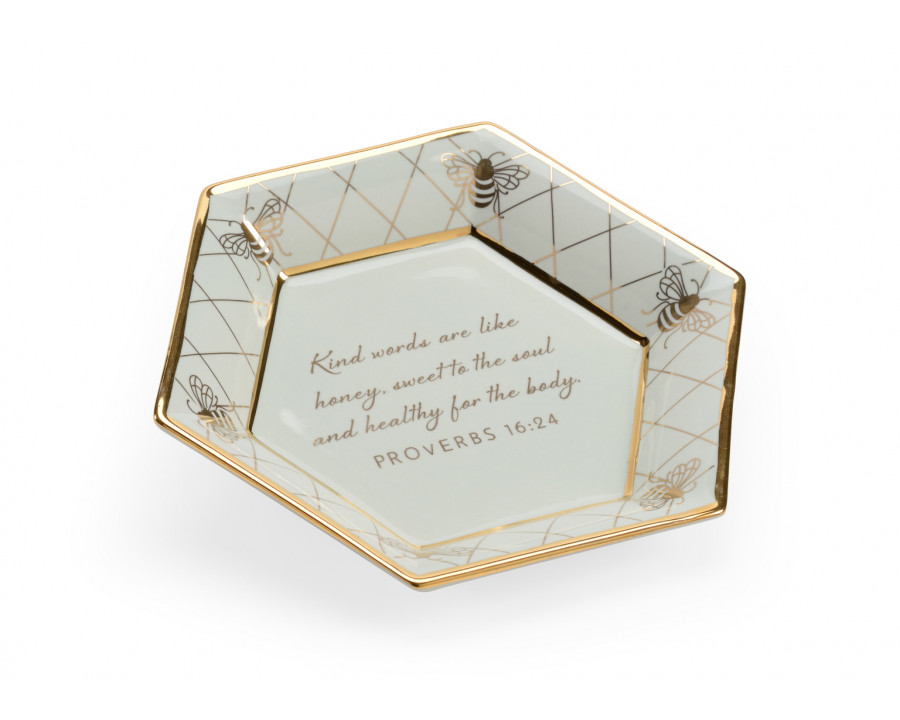 Chelsea House Honeycomb Bee Verse Plate - Frostworks